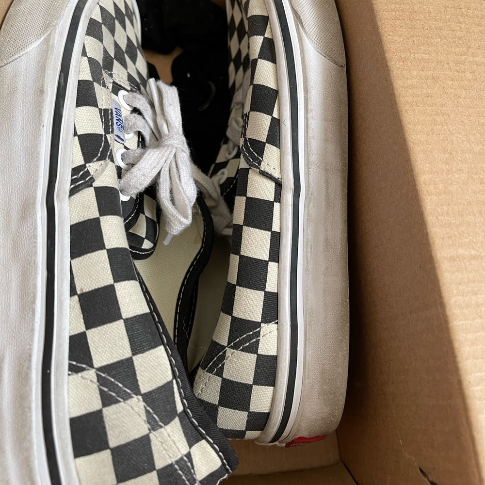 Checkered vans in decent condition